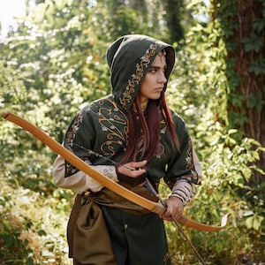Fantasy costume Elven Archer . Renfaire costume. Elven tunic. LARPG costume . Archers Jerkin . image 6