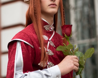Fantasy Tunic "Prince Laurenaro". Elven Lord fantasy costume. LARP costume. Elven wedding costume.