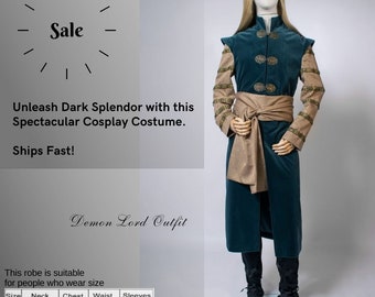 Demon Lord Outfit. Unleash Dark Splendor with this Spectacular Cosplay Costume. Available for Quick Dispatch!