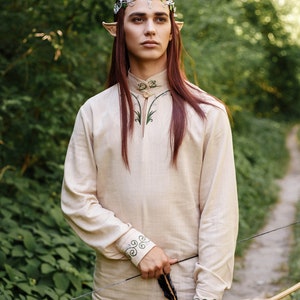 Fantasy shirt  "Elven Archer" . Renfaire LARP costume. Elven costume.