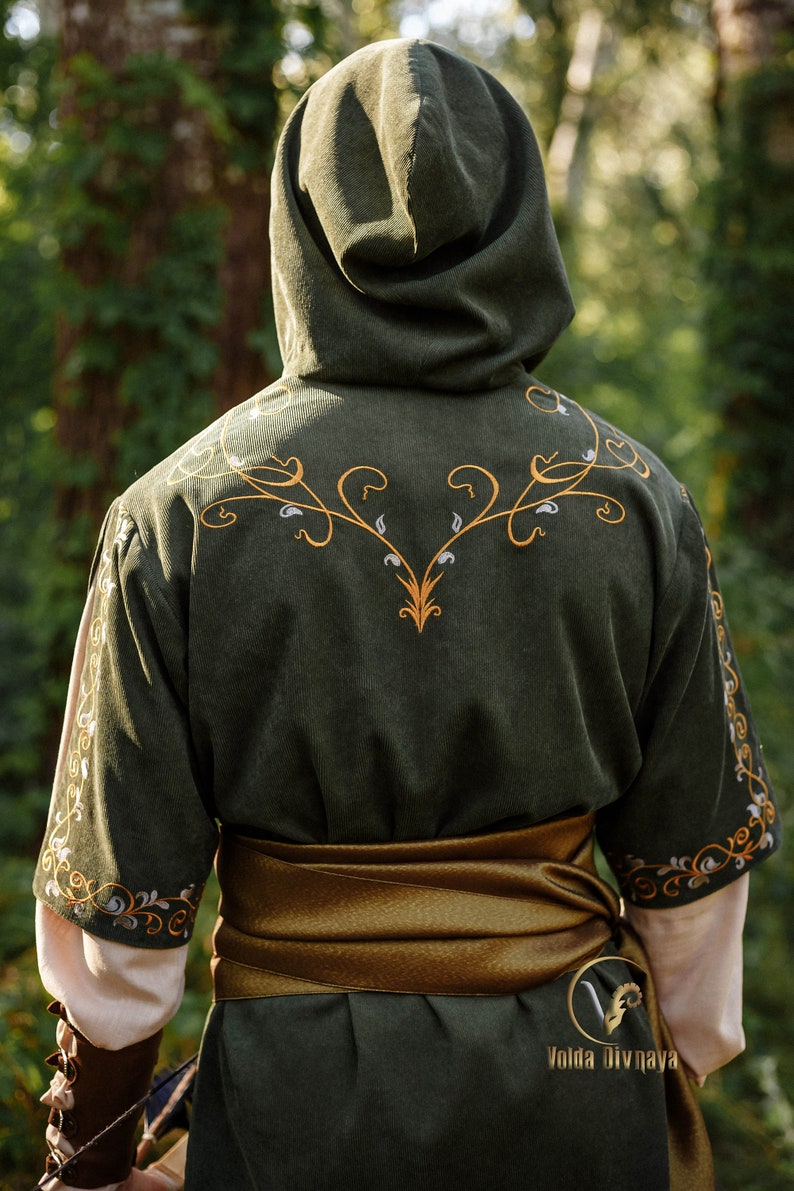 Fantasy costume Elven Archer . Renfaire costume. Elven tunic. LARPG costume . Archers Jerkin . image 5