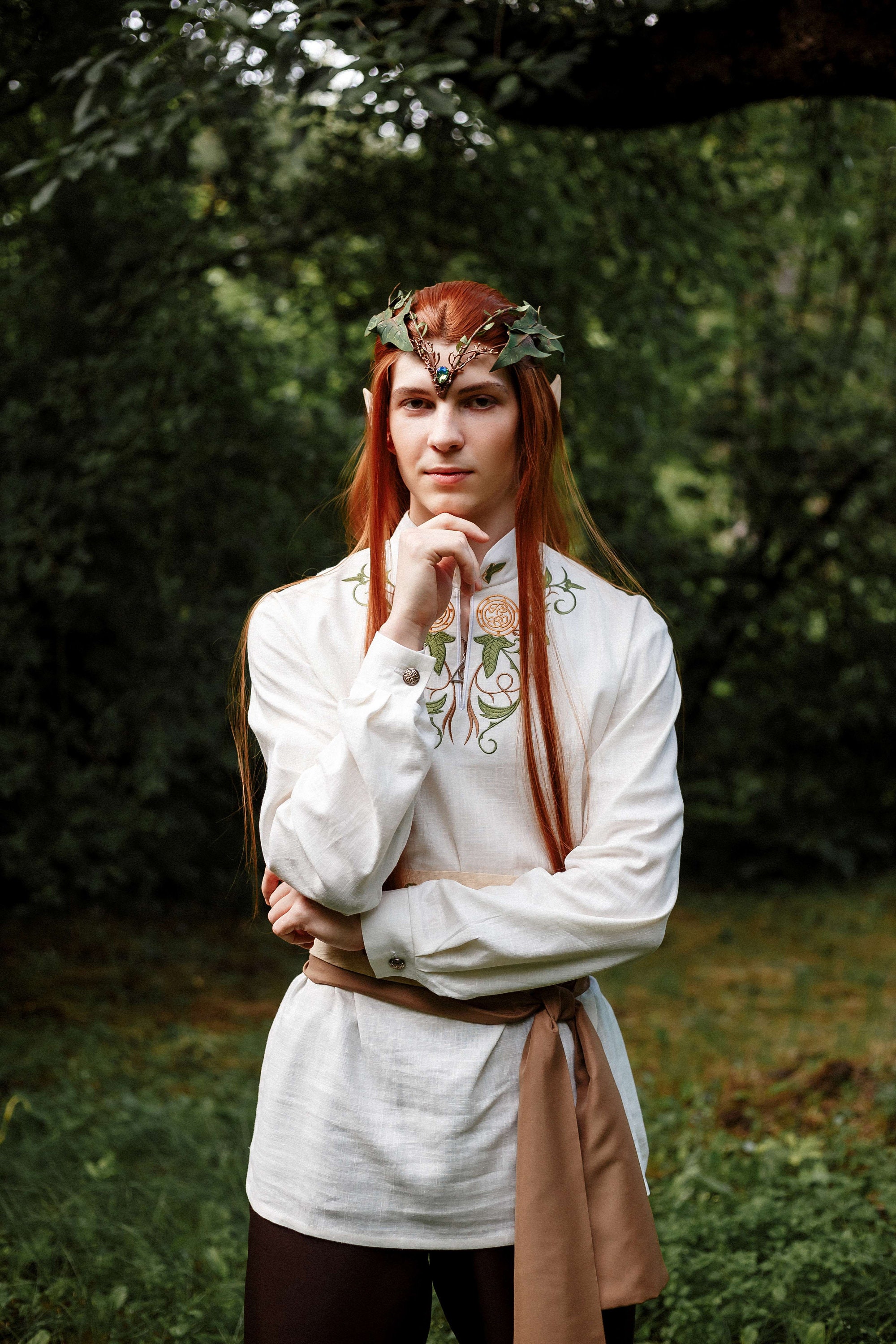 Ready to Ship Size XL. Fantasy Shirt the Elven Ivy. Male Elf Costume.  Elvish Clothing. Elven Male Costume. Renfaire Clothes. Elven Tunic. - Etsy  UK