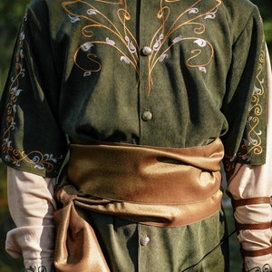 Fantasy costume Elven Archer . Renfaire costume. Elven tunic. LARPG costume . Archers Jerkin . image 4
