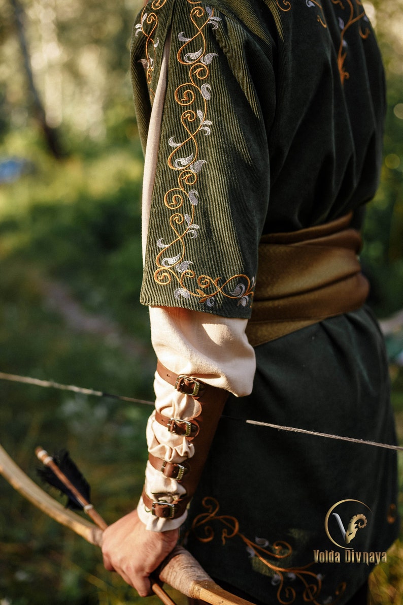Fantasy costume Elven Archer . Renfaire costume. Elven tunic. LARPG costume . Archers Jerkin . image 7