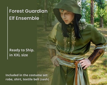 Forest Guardian Elf Ensemble. Ultimate LARPG Renaissance Tunic! Elven Archer Costume - Unleash Your Inner Elven Hero with the Archers Jerkin