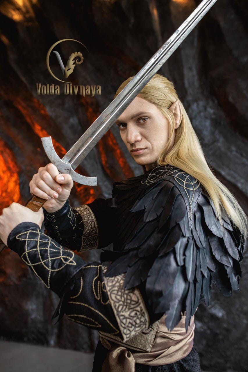 Falling King Robe Fallen Lord Costume | Black Sorcerer Outfit | Dark Elf or Shadow King ...