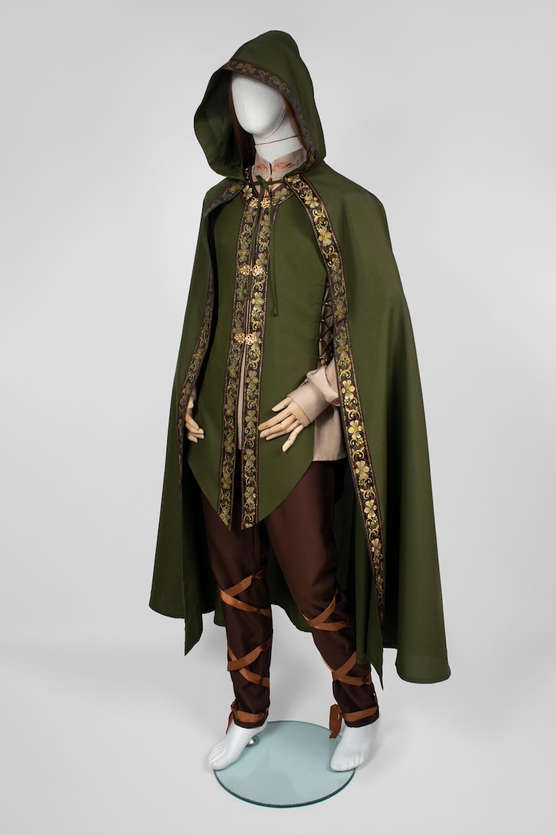 Medieval Elf Ranger Costume – Renaissance Faire LARP Set With Hooded ...