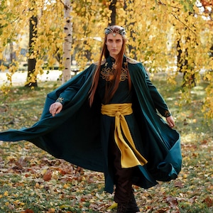 Fantasy costume " Lingalen". Elven Lord fantasy costume. LARP costume. Elven wedding costume