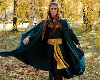 Fantasy costume " Lingalen". Elven Lord fantasy costume. LARP costume. Elven wedding costume