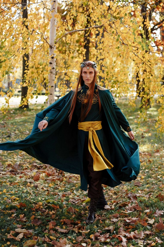 Fantasy costume Lingalen. Elven Lord fantasy costume. LARP costume