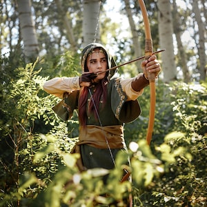 Fantasy costume Elven Archer . Renfaire costume. Elven tunic. LARPG costume . Archers Jerkin . image 1