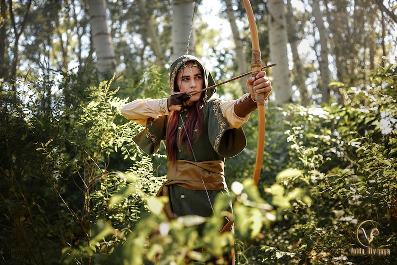 Fantasy costume Elven Archer . Renfaire costume. Elven tunic. LARPG costume . Archers Jerkin . image 1