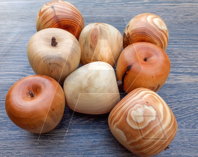 Wooden Apples - Etsy