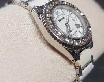 Folli Follie WF5T138BD Women's White Ceramic & Stainless Steel