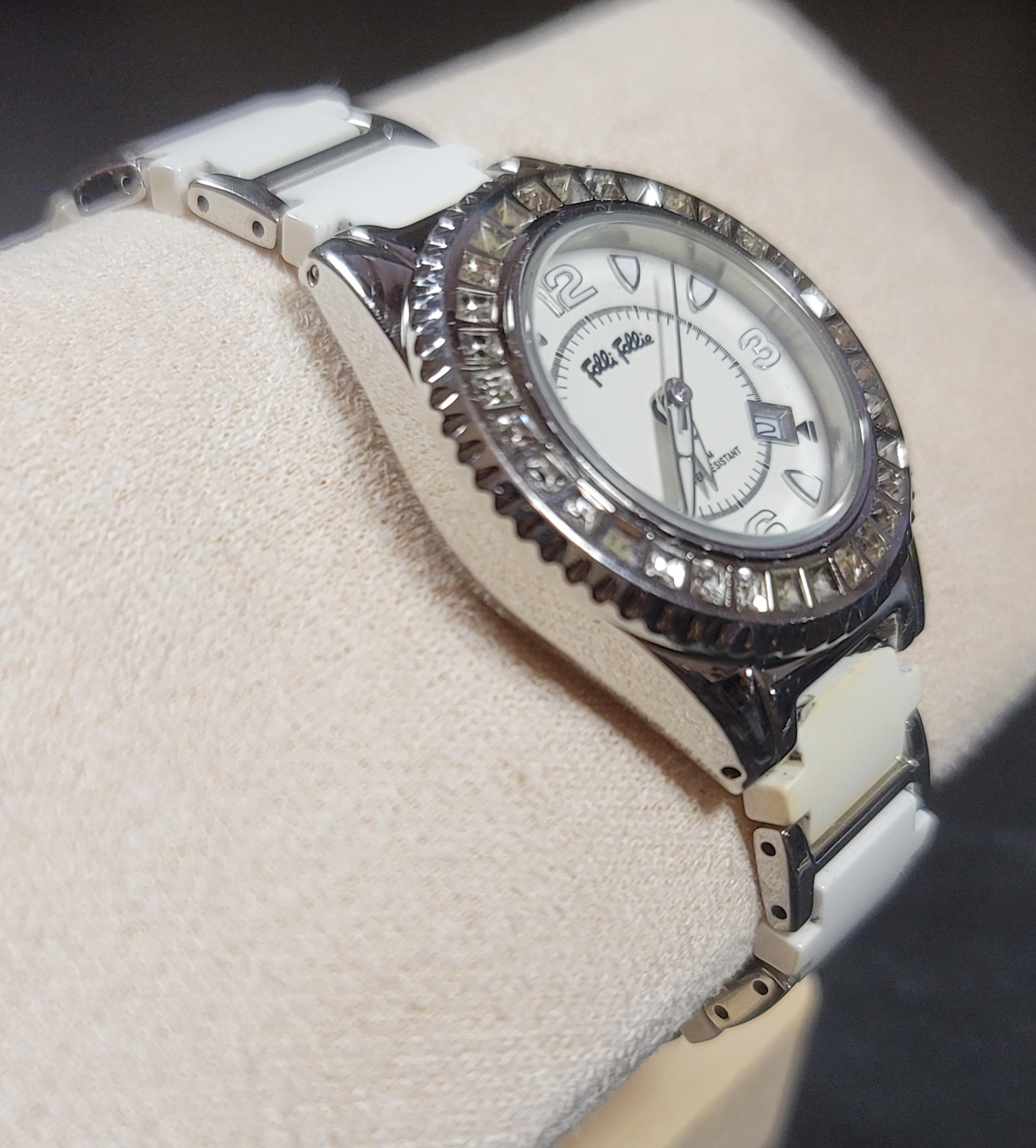 Folli Follie WF5T138BD Women's White Ceramic & Stainless Steel