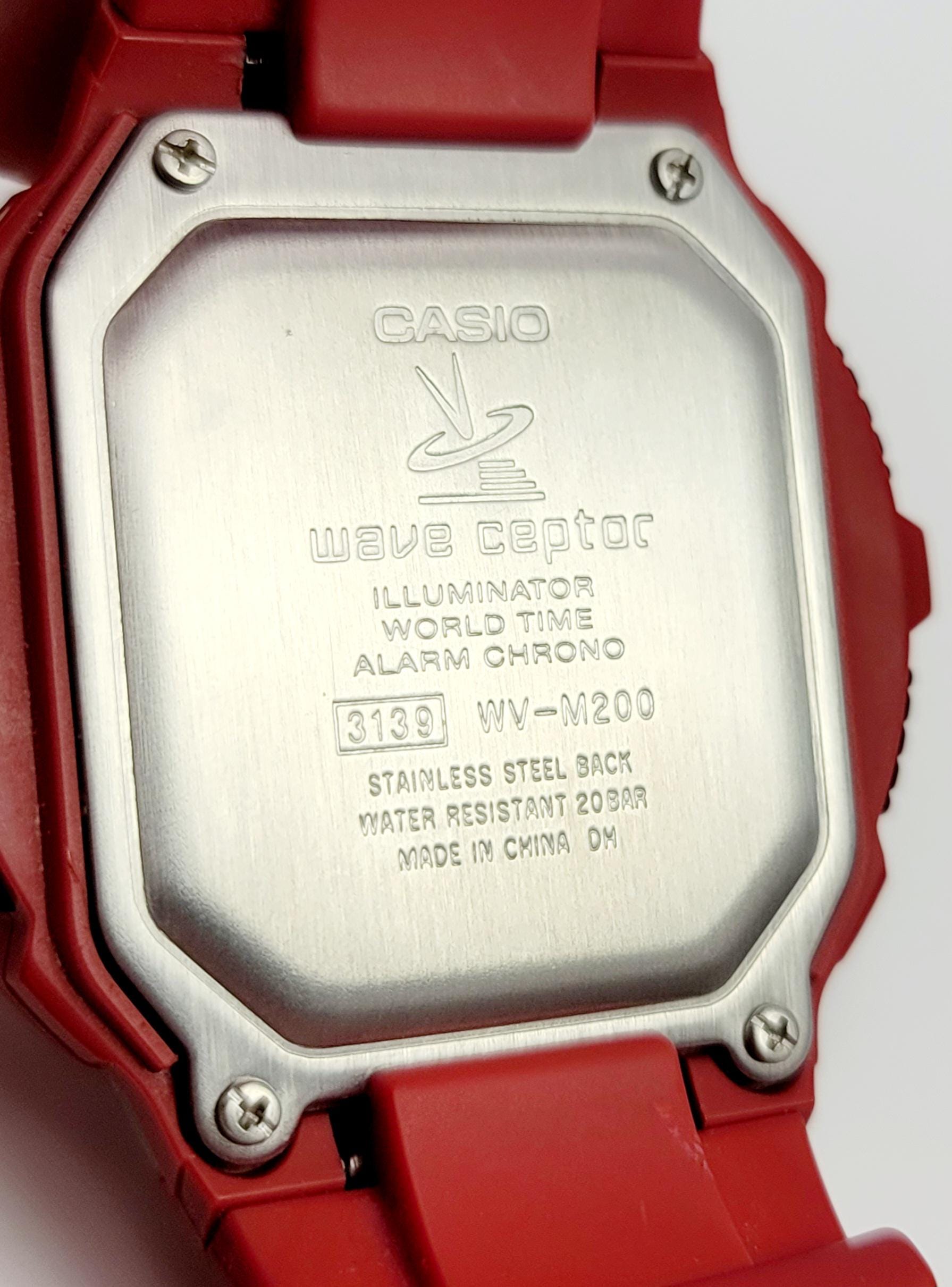 Casio Wave Ceptor WV-M200 (3139) Multi Band 5 Atomic Watch Red 
