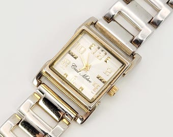 Vintage CECIL McBEE Women’s Two‑Tone Japan‑Movement Quartz Bracelet Tank Watch (mom ladies gift her designer fashion)