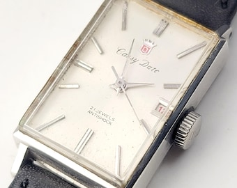 Reloj Orient Cassy Date vintage de 21 joyas, WGP, resistente a los golpes, de cuerda manual para mujer.