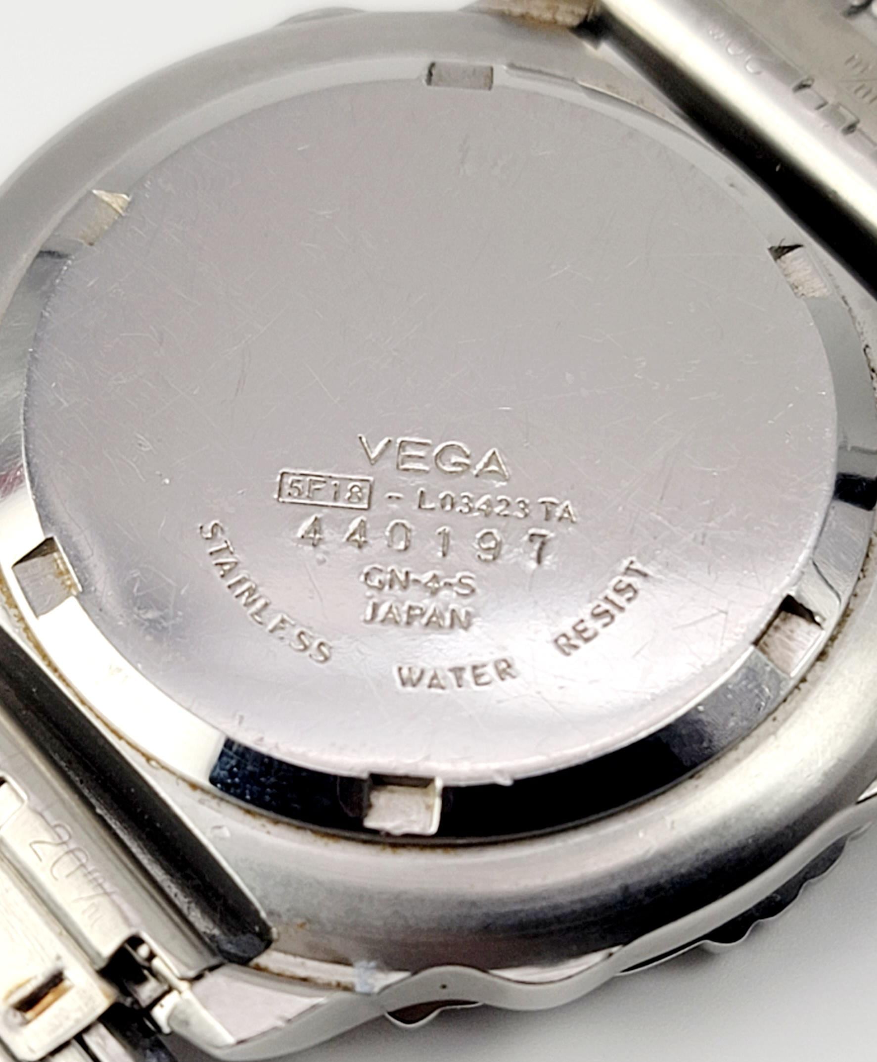 Vintage Citizen OXY Vega Quartz Diver 5F18-L03423 TA Black Dial
