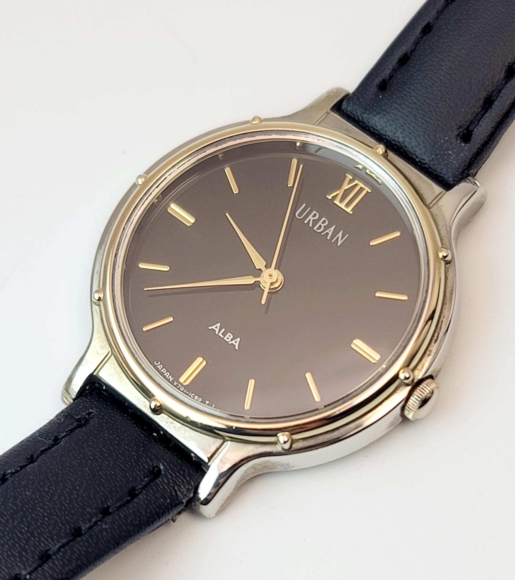 未使用デッド✨SEIKO ALBA URBAN ヴィンテージ　クォーツ　希少 Vintage Seiko Alba Urban V701-6G60 R1 Quartz Watch – Slim JDM - Etsy