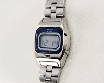 Vintage Seiko ALBA Digital Watch Y476-4060 A0 Retro 1980s LCD