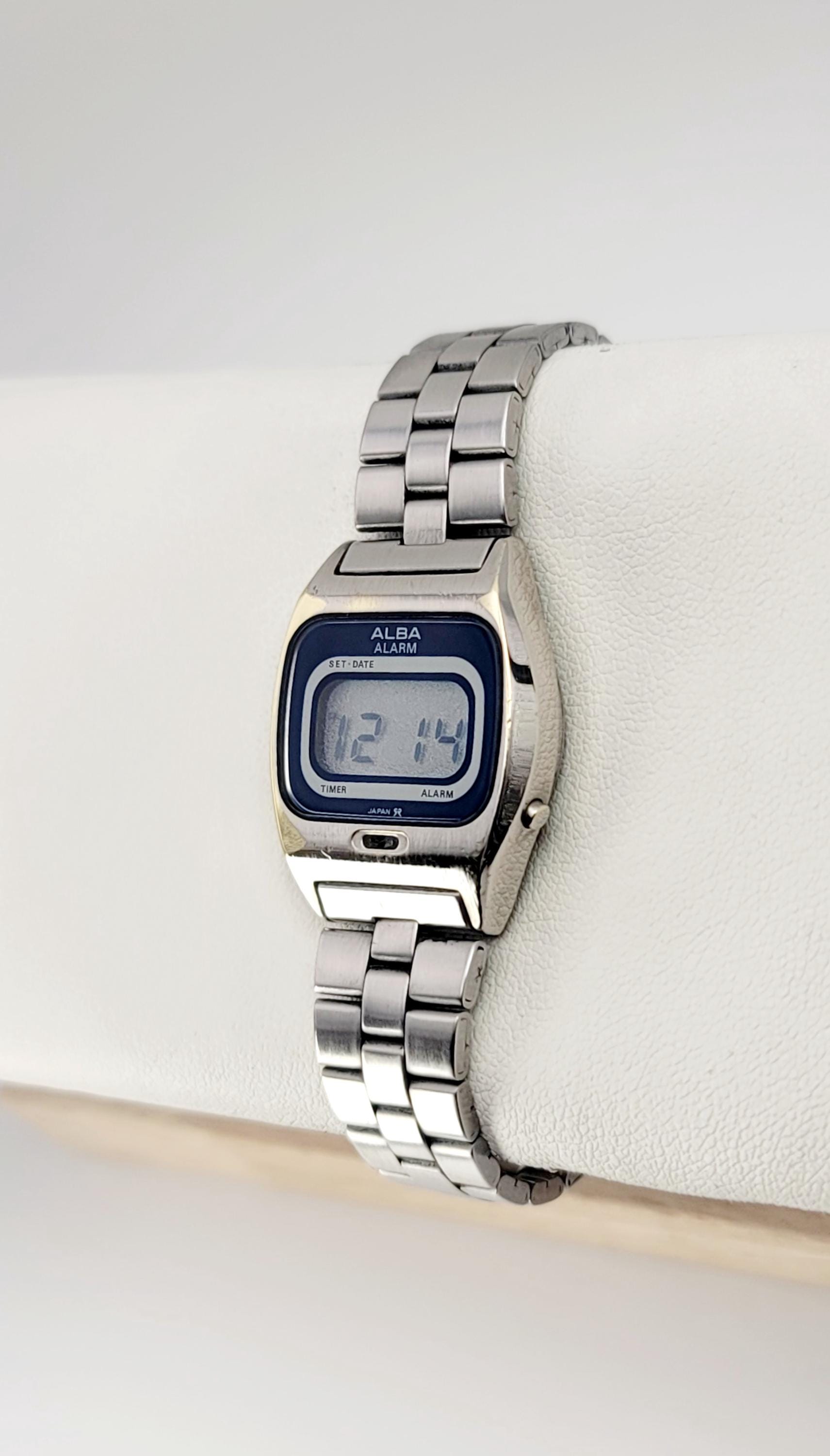 Vintage Seiko ALBA Digital Watch Y476-4060 A0 Retro 1980s LCD