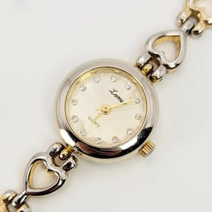 Vintage J‑AXIS / Lamue Quartz Women's Two‑tone Gold & Silver Heart