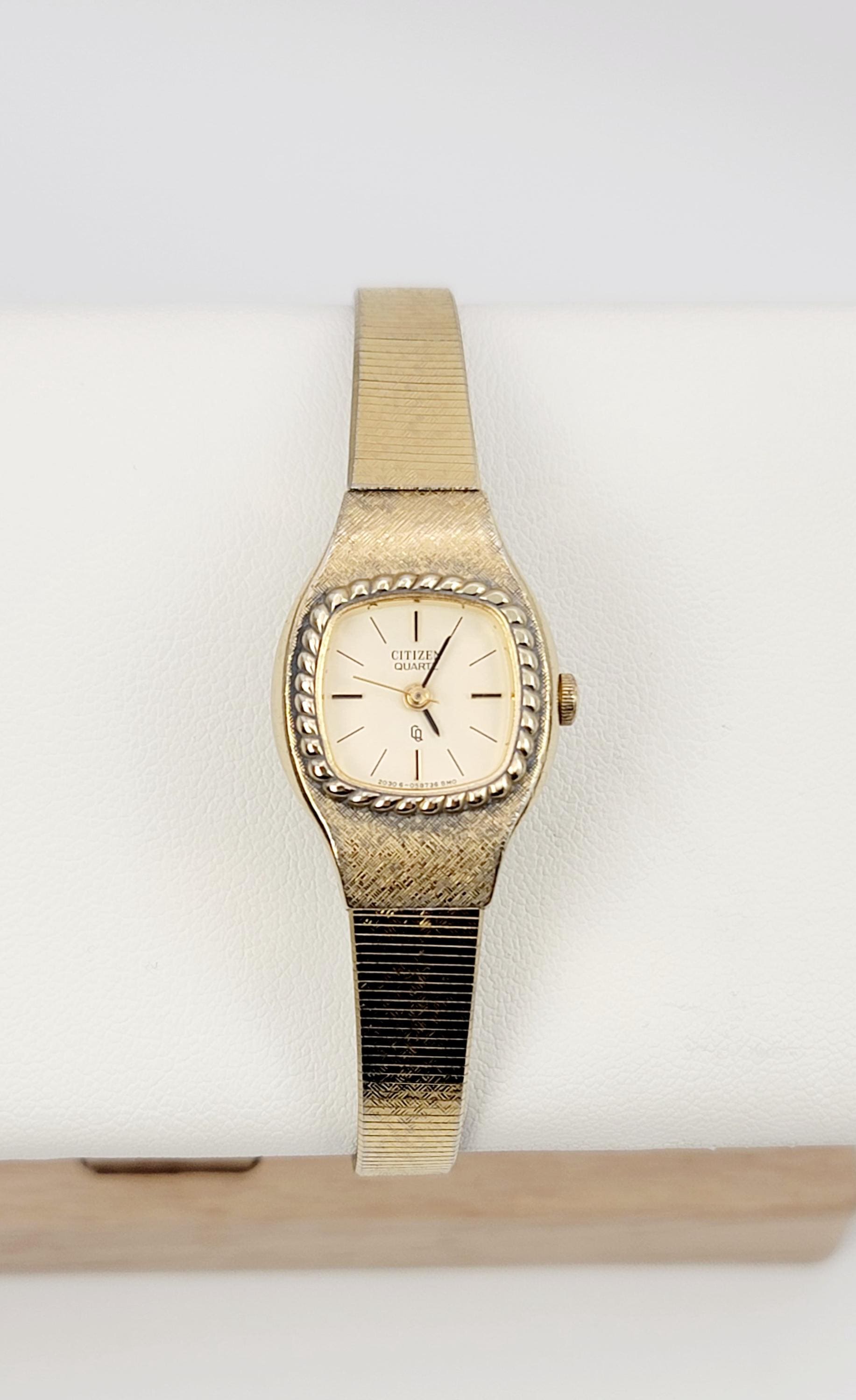Citizen CQ Women\'s Base Metal Yellow Gold Plated Vintage Quartz Watch One Jewel Vintage Citizen CQ Gold Plated Stainless | Mercari main image 3