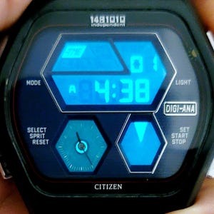 Rare Vintage Citizen Independent “Digi‑Ana” 1481010 C352 S68539 Hex Watch