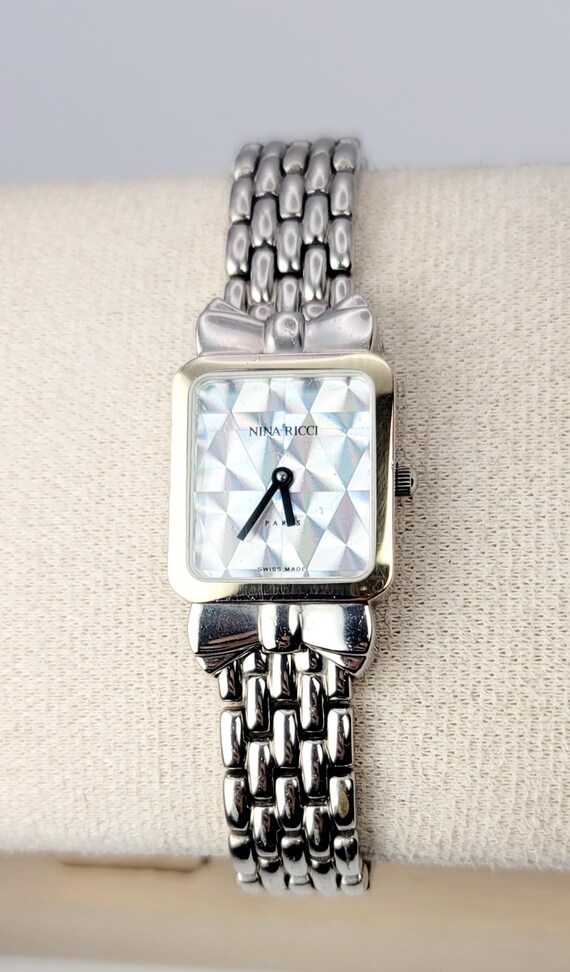 Vintage Nina Ricci D‑950 “Sparkle/Stardust” Dial Swiss Made Silver‑Tone Vintage Nina ricci D‑950 “sparkle/stardust” Dial Swiss Made  main image 3