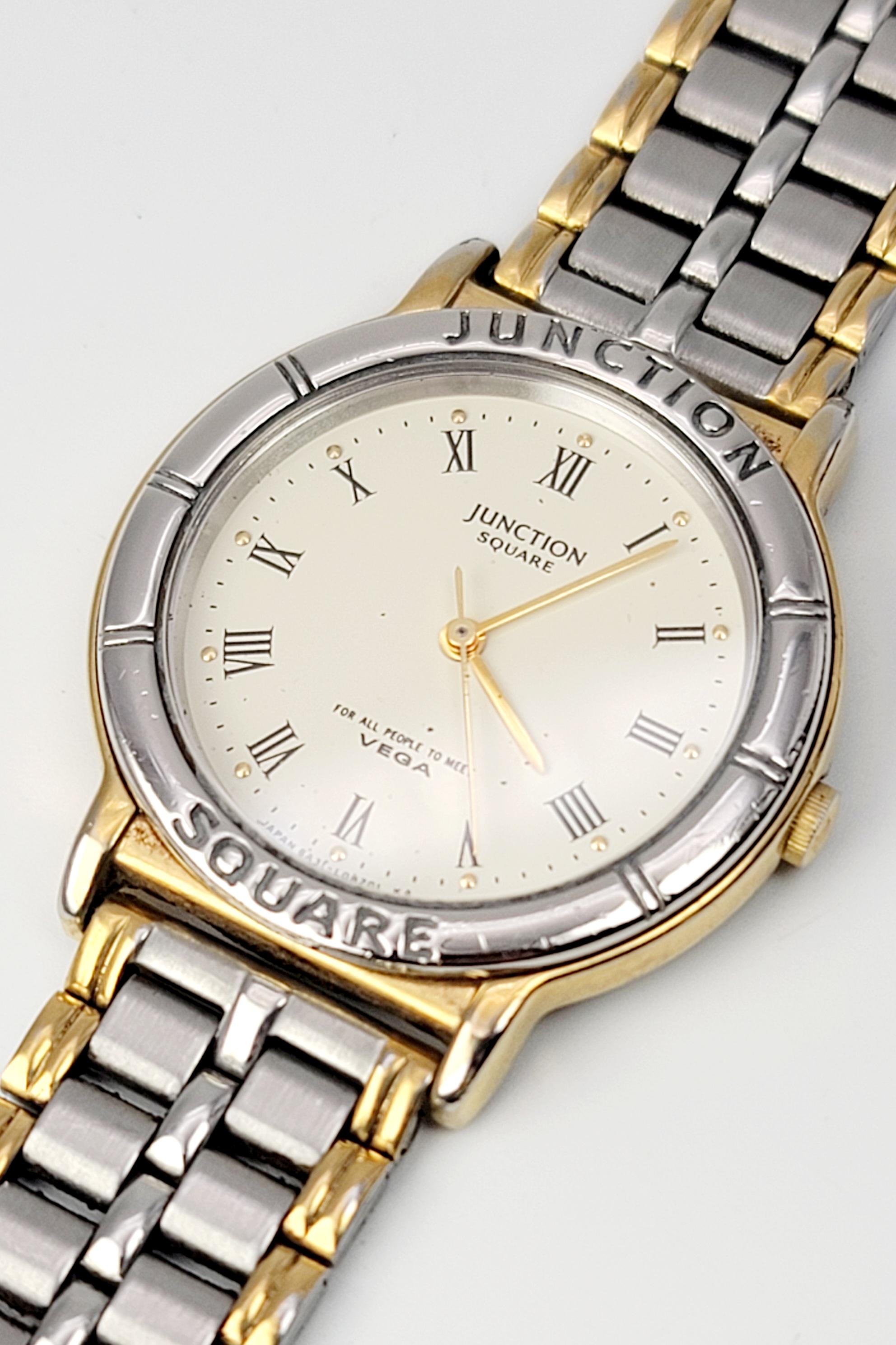 Vintage Citizen Junction Square Vega Quartz Watch – Two-tone Roman