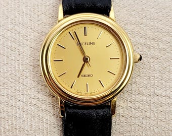 Seiko Exceline ゴールド メッシュ時計 SEIKO Exceline ゴールドトーンメタルレディースウォッチ