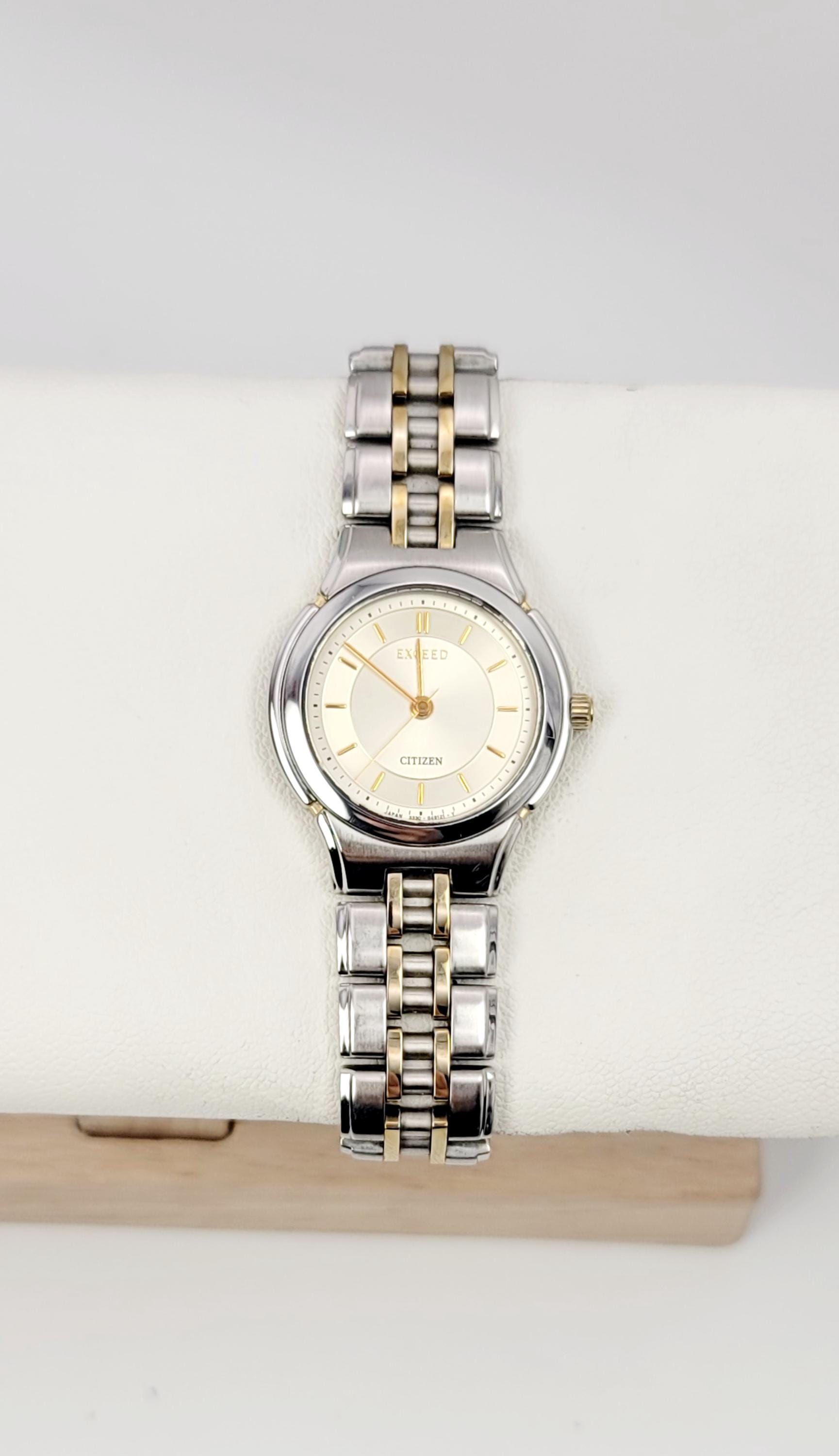 Citizen Exceed 3330-H27872 Ladies Watch – Two Tone, Champagne Dial