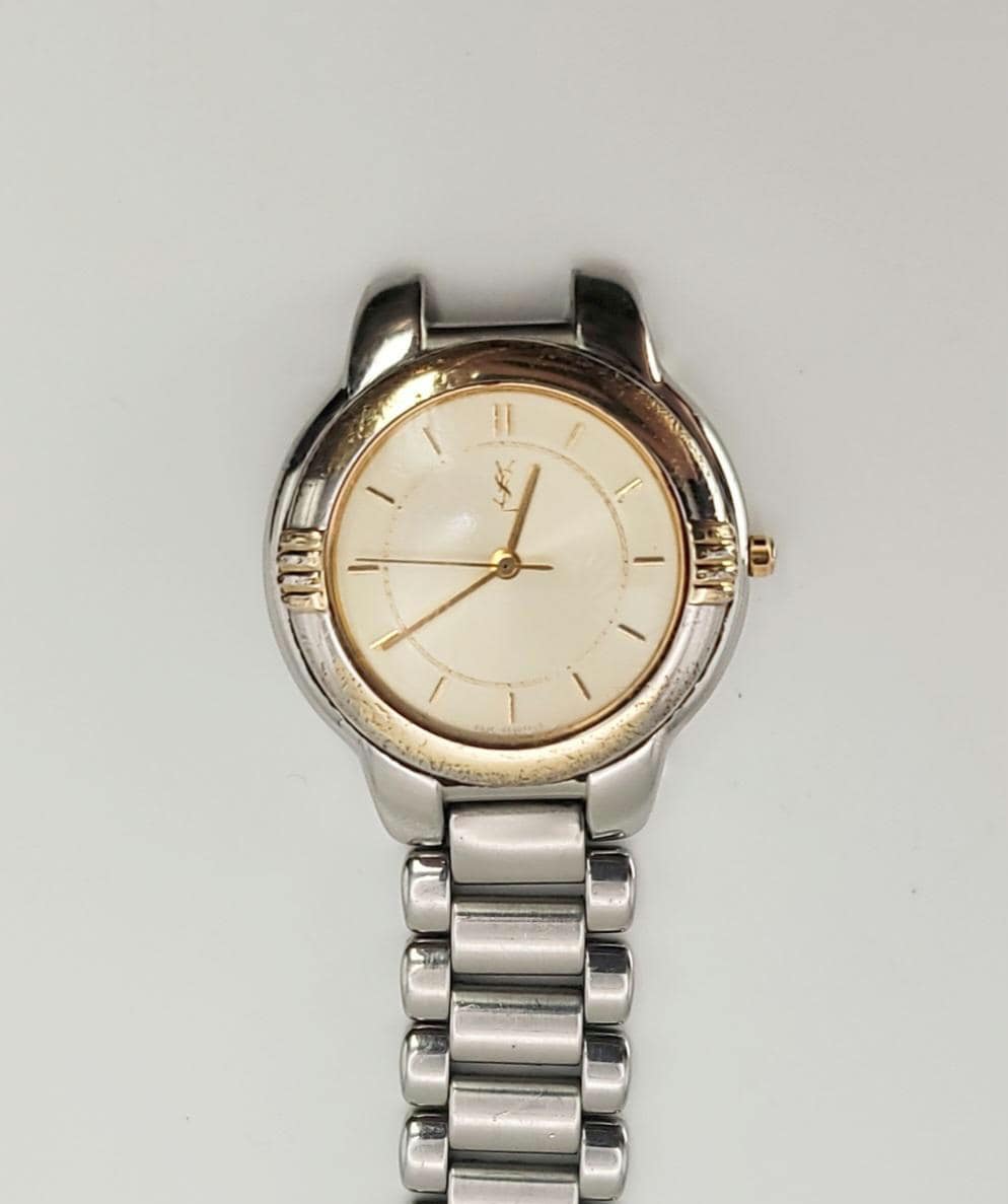 YSL レトロメタルバンド時計 シルバー/ゴールド Vintage Ysl Watch - Etsy