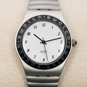 Vintage Swatch Irony AG 1996 Aluminum Watch – Swiss Made, White Dial unisex