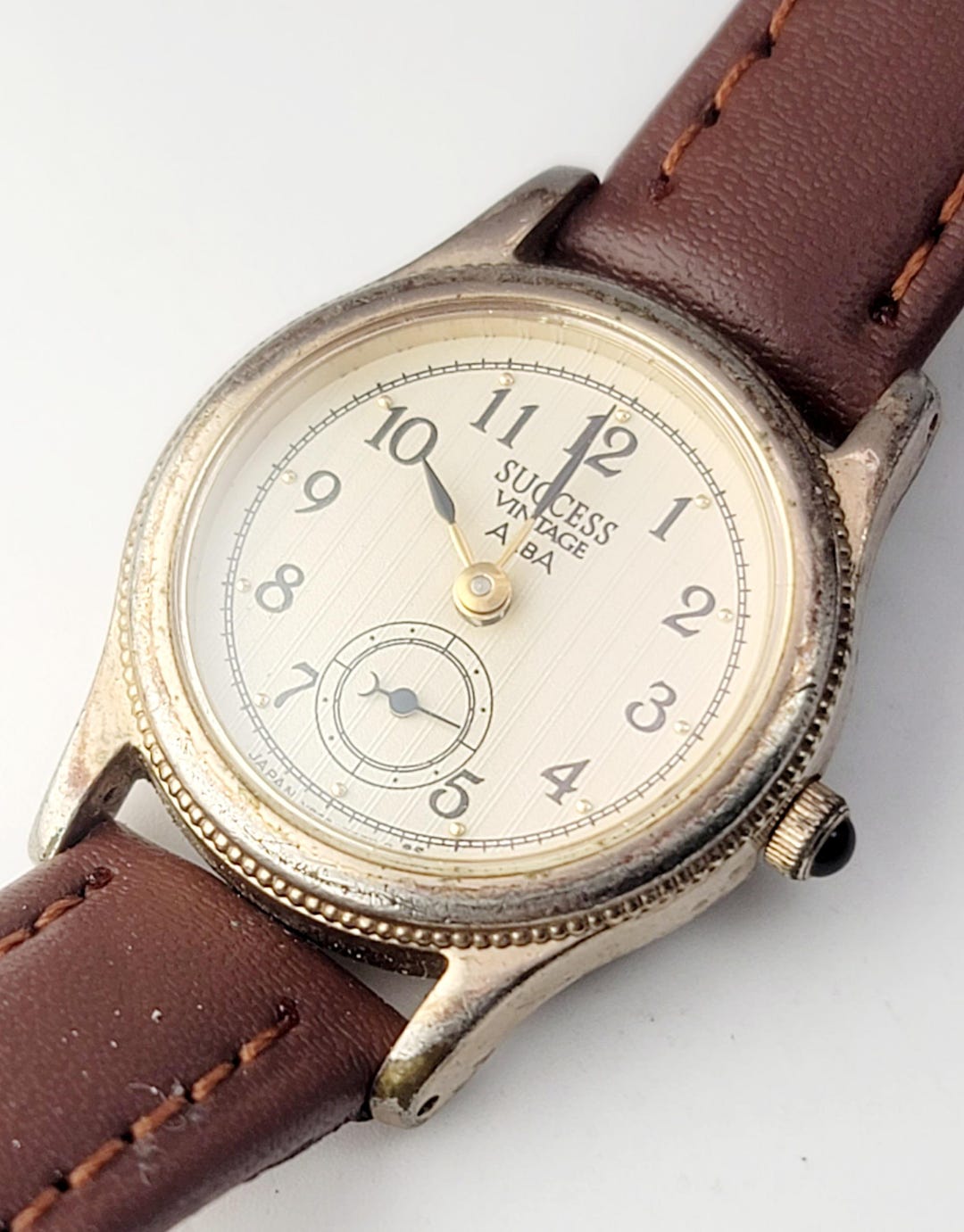 Vintage Seiko Alba Success V802-0230 Small Seconds Quartz Ivory Dial ...