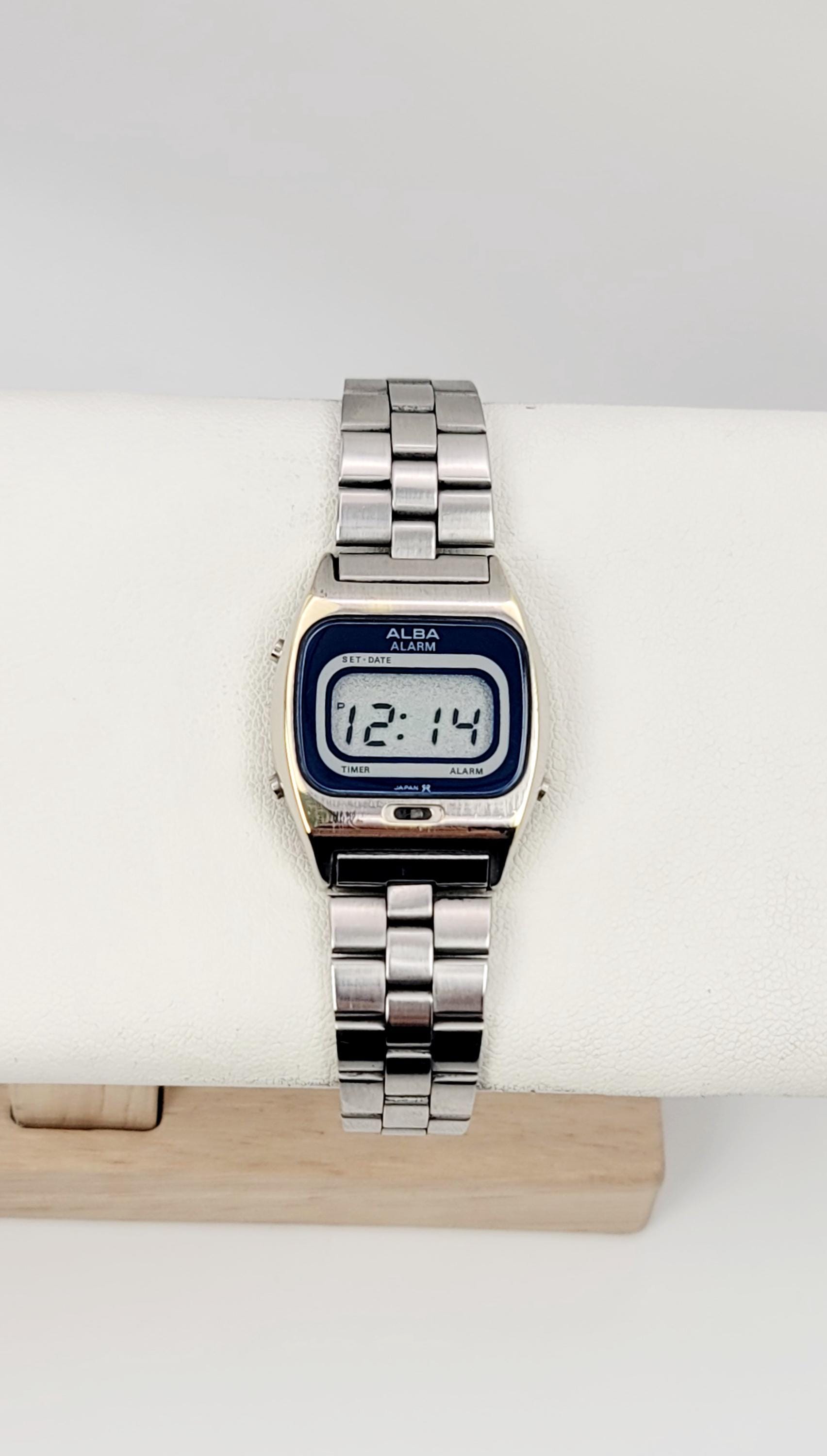 Vintage Seiko ALBA Digital Watch Y476-4060 A0 Retro 1980s LCD