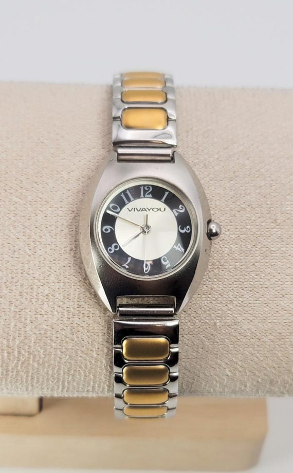 Vivayou By orient Women's Oval Two‑tone Quartz Watch UB09‑R0 CS