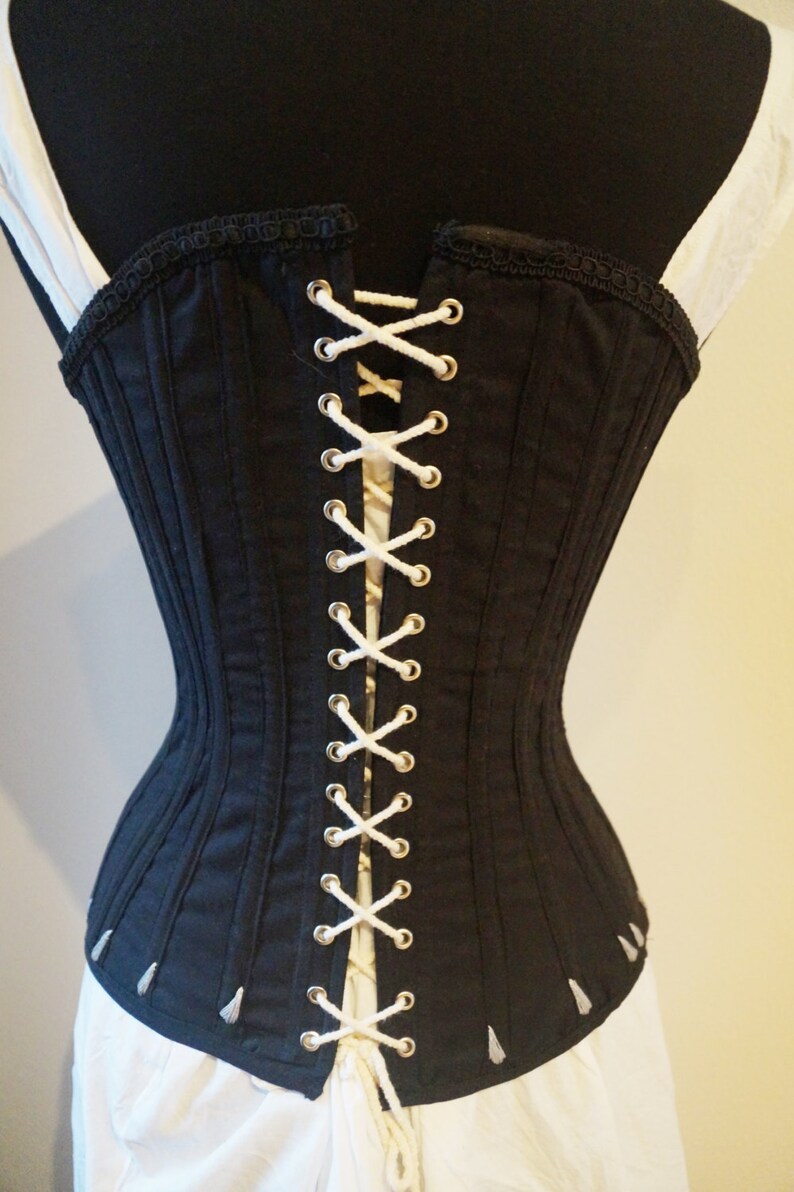 Victorian corset 1870 corset hourglass shape silver | Etsy