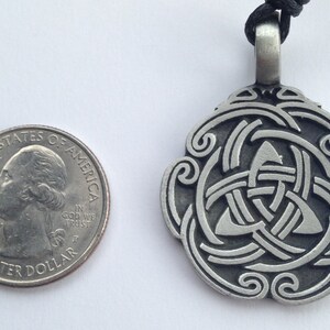 Celtic Druidism pewter pendant with expandable necklace image 2