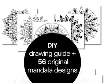 Mandala Guide, Outline and Colouring! Art therapy, trace sheets and how to DIY Radial Symmetry Patterns...