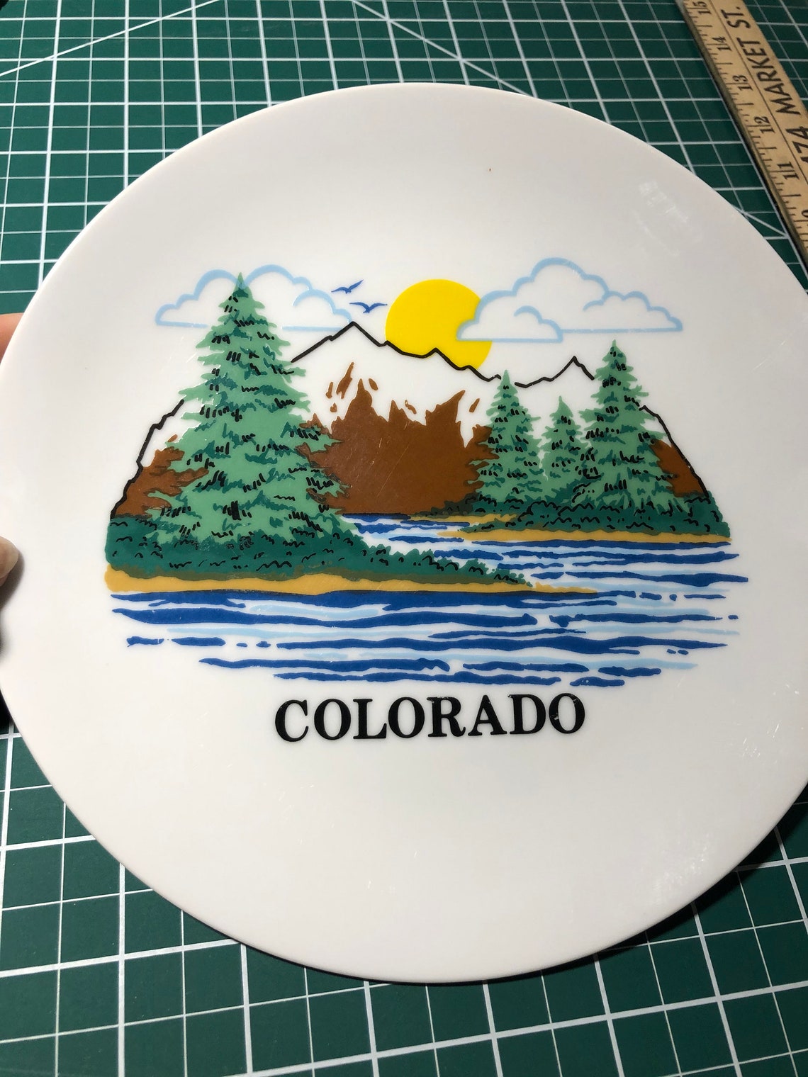 Vintage Colorado Nature Plate Etsy
