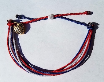Rot, Weiß und Blau Multistrand Armband- Unabhängigkeitstag, vierter Juli, rot weiß und blau, Amerika, patriotisch, String Armband Geschenk