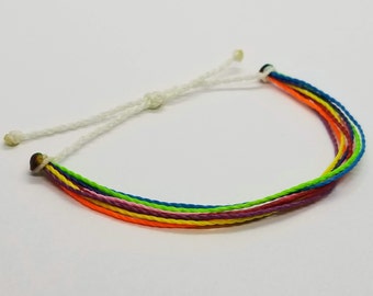 Pride Multistrand Bracelet | lgbtq, string bracelet, friendship bracelet, rainbow, gay, lesbian, bisexual, equality, love wins, love is love