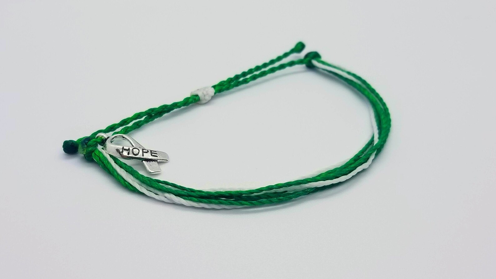 Green Awareness Bracelet Kidney Disease Bracelet Liver Etsy