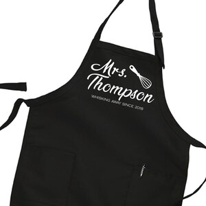 custom apron for women with name, mrs apron, wife gift, Gift for her, apron with personalized name, mom gift, custom apron womens idea A17