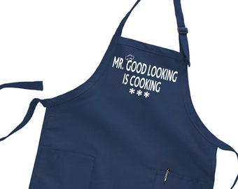 funny mr good looking apron Christmas gift, funny mens gift grill gift, apron gift idea for Men, gifts for him dad gift, boyfriend gift #A23