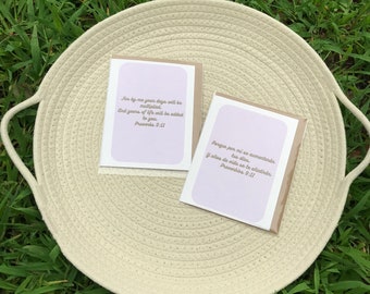 PROVERBIOS 9:11/ PROVERBIOS 9.11 / tarjetas de felicitación / interior en blanco