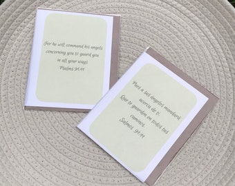 SALMOS 91:11/ SALMOS 91.11 / tarjetas de felicitación / interior en blanco