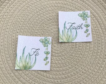 Pegatinas holográficas plastificadas Faith / Fé